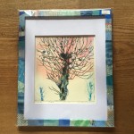 紙製フレーム入りm.fruscieva銅版画イラスト